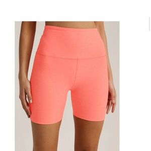 Beyond Yoga Spacedye Keep Pace 5" Biker Short Electric Peach